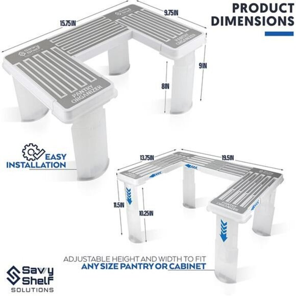 Adjustable Pantry Spice Rack Can Organizer Kitchen Cabinet Storage Shelf - Picture 2 of 7